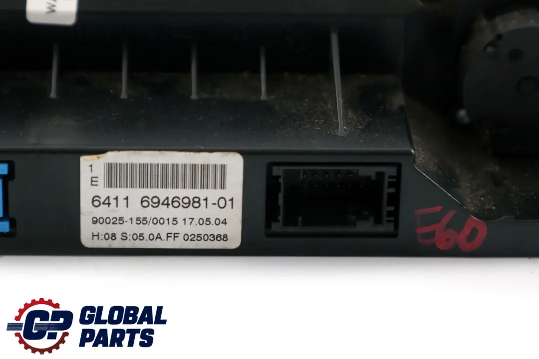 Control Unit Panel Automatic Air Conditioning A/C High to BMW 5 6 Series E60 E63 with Part number 6946981 BMW 5 6 Series E60 E63 Control Unit Panel Automatic Air Conditioning A/C High - SKU 6946981 - Part number 6946981