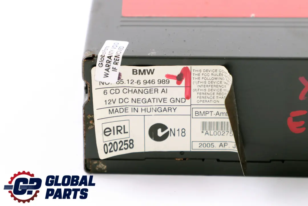 BMW Mini Cooper R50 R53 6-Disc CD Changer Multichanger Without Magazine - SKU 6946989-1 - Part number 6946989
