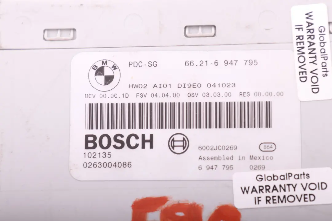 Module de contrôle de stationnement PDC pour BMW E81 E87 E90 E91 E92 Lci à propos du numéro de pièce 6947795 BMW E81 E87 E90 E91 E92 Lci Module de contrôle de stationnement PDC - SKU 6947795 - Numéro de pièce 6947795