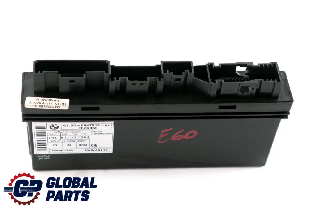 BMW E60 E63 E64 Body Control Module ECU 6135 - SKU 6947919 - Número de pieza 6947919