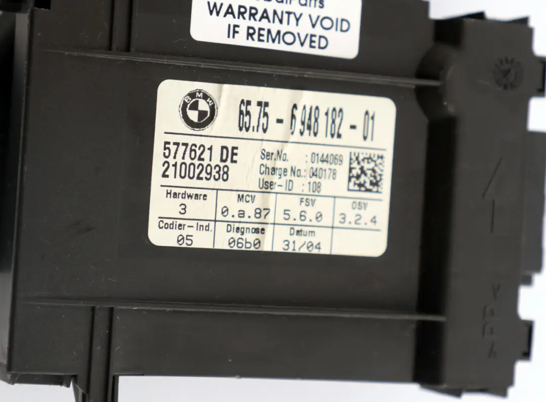 BMW E60 E61 LCI Allarme Ultrasuono Modulo - SKU 6948182 - Numero di parte 6940588