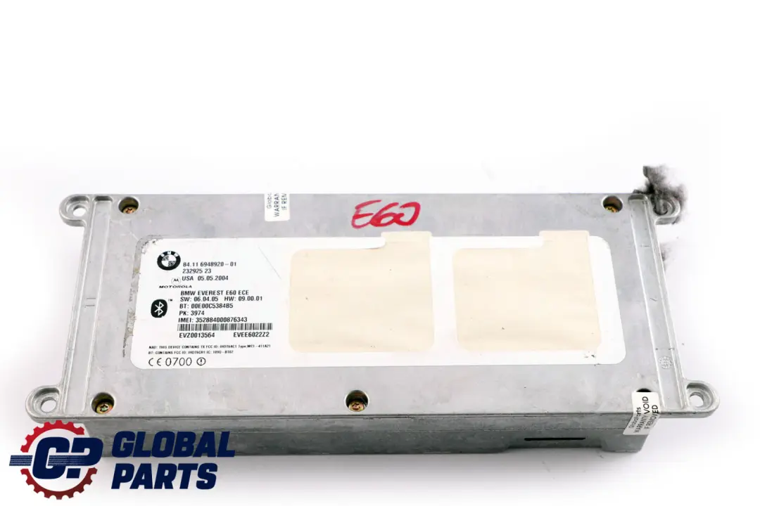 Motorola Telematics Module Control Unit to BMW 5 6 Series E60 E61 E63 E64 with Part number 6948920 BMW 5 6 Series E60 E61 E63 E64 Motorola Telematics Module Control Unit - SKU 6948920 - Part number 6948920