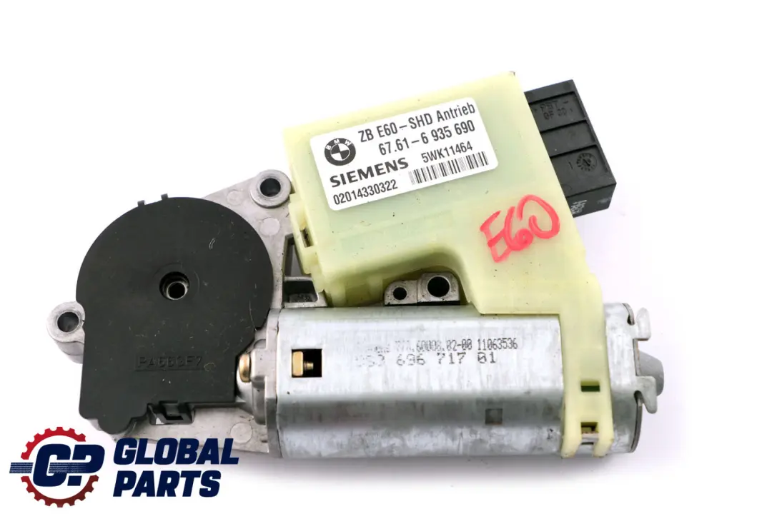 Techo corredizo ventana techo unidad accionamiento del motor para BMW E60 E65 E66 con número de pieza 6949628 BMW E60 E65 E66 Techo corredizo ventana techo unidad accionamiento del motor - SKU 6949628 - Número de pieza 6949628