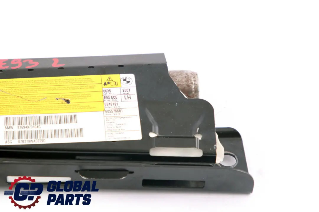 Asiento Delantero Izquierdo Modulo Aire para BMW E93 Convertible con número de pieza 6949791 BMW E93 Convertible Asiento Delantero Izquierdo Modulo Aire - SKU 6949791 - Número de pieza 6949791