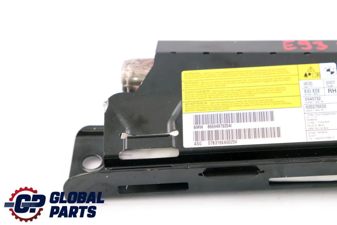 BMW E93 Module D'Air Latéral De Siège Avant Droit 5210 - SKU 6949792 - Numéro de pièce 6949792