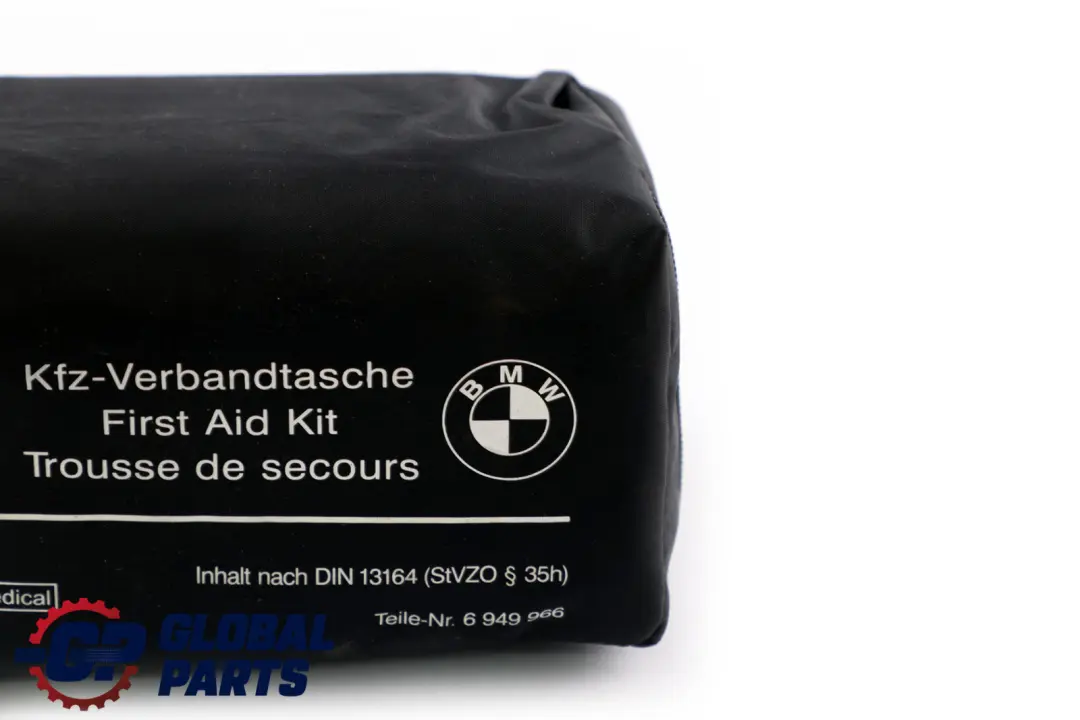 Kit Universale Pronto Soccorso Medico D'Emergenza Astuccio Nero per BMW & Mini con numero di parte 6949966 BMW & Mini Kit Universale Pronto Soccorso Medico D'Emergenza Astuccio Nero - SKU 6949966-2 - Numero di parte 6949966