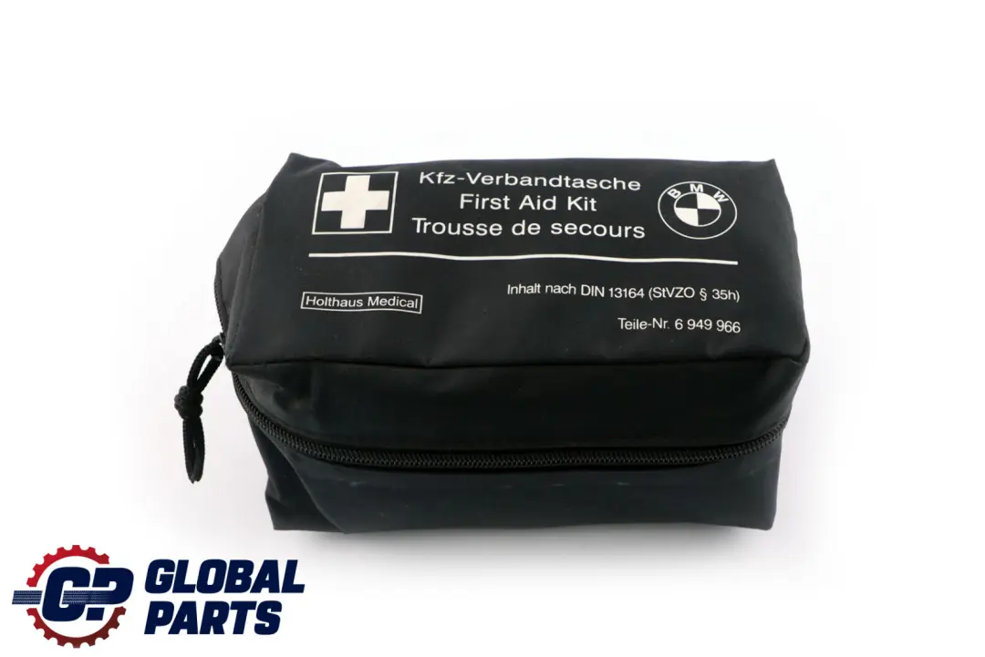 Universal First Aid Emergency Medical Kit Black Pouch to BMW & MINI with Part number 6949966 BMW & MINI Universal First Aid Emergency Medical Kit Black Pouch - SKU 6949966-2 - Part number 6949966