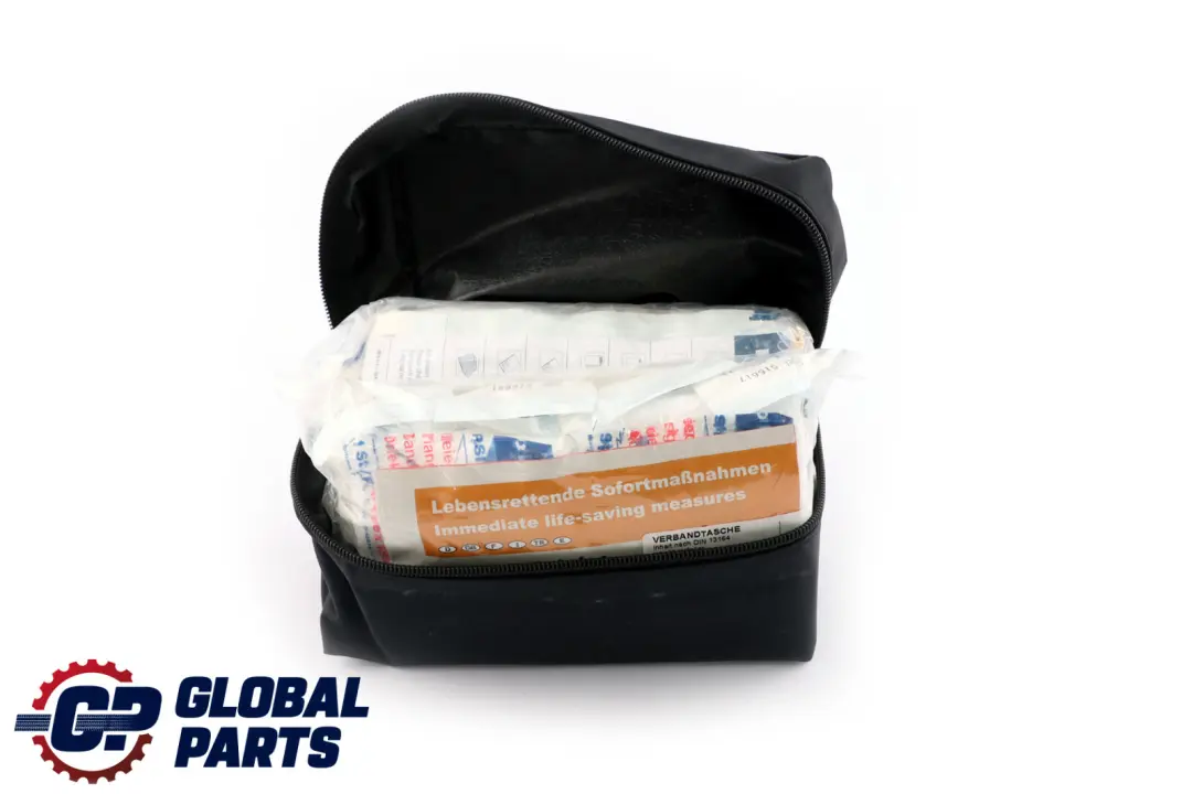 Kit Universale Pronto Soccorso Medico D'Emergenza Astuccio Nero per BMW & Mini con numero di parte 6949966 BMW & Mini Kit Universale Pronto Soccorso Medico D'Emergenza Astuccio Nero - SKU 6949966-2 - Numero di parte 6949966