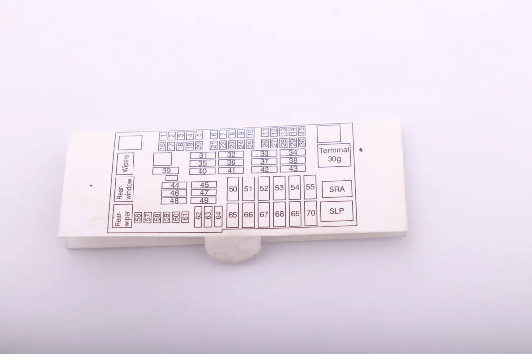 Key Map Fuse Grouping to BMW 1 3 Series E87 E90 E91 with Part number 6950250 BMW 1 3 Series E87 E90 E91 Key Map Fuse Grouping - SKU 6950250 - Part number 6950250