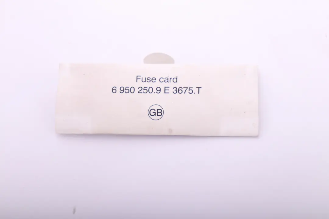 Key Map Fuse Grouping to BMW 1 3 Series E87 E90 E91 with Part number 6950250 BMW 1 3 Series E87 E90 E91 Key Map Fuse Grouping - SKU 6950250 - Part number 6950250