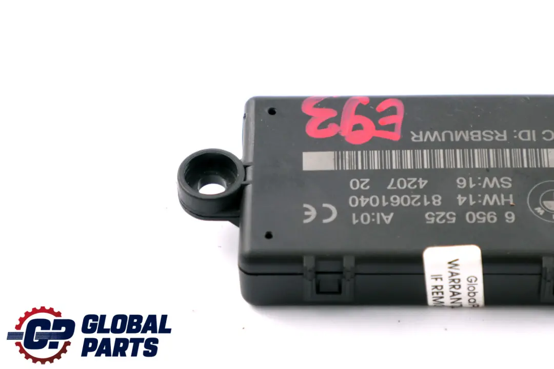 DWA Unidad De Modulo De Sistema De Alarma 6575 para BMW E63 E64 E93 con número de pieza 6950525 BMW E63 E64 E93 DWA Unidad De Modulo De Sistema De Alarma 6575 - SKU 6950525 - Número de pieza 6950525