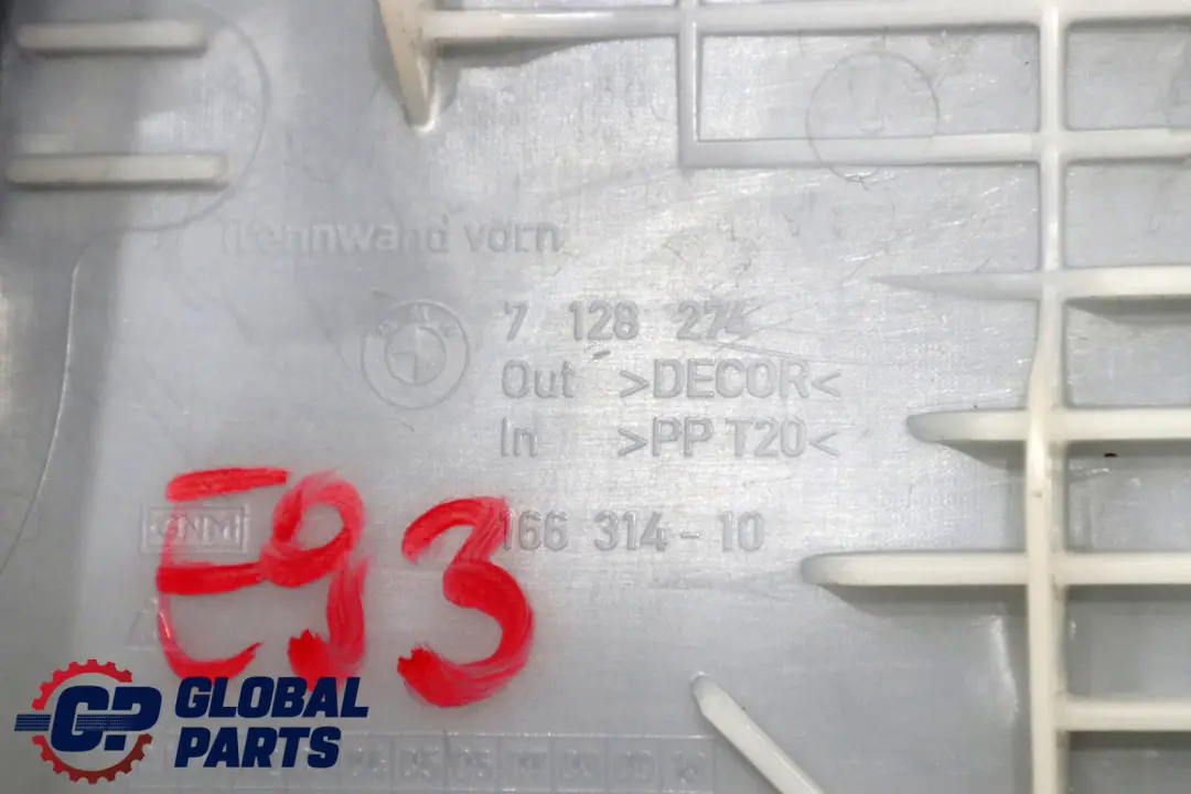 BMW E93 Panel Interior Trim Trunk Boot Partition Bulkhead Anthrazit - SKU 6951360 - Número de pieza 6951360
