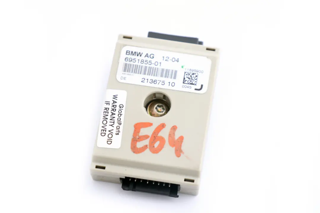 E64N LCI Cabrio Filtro Soppressione Modulo Antenna per BMW 6 E64 con numero di parte 6951855 BMW 6 E64 E64N LCI Cabrio Filtro Soppressione Modulo Antenna - SKU 6951855 - Numero di parte 6951855