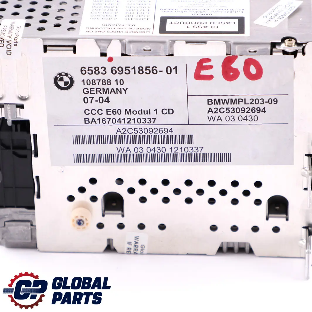 BMW 5 Series E60 E61 CCC CD Professional Navigation Controller - SKU 6951856 - Part number 6951856
