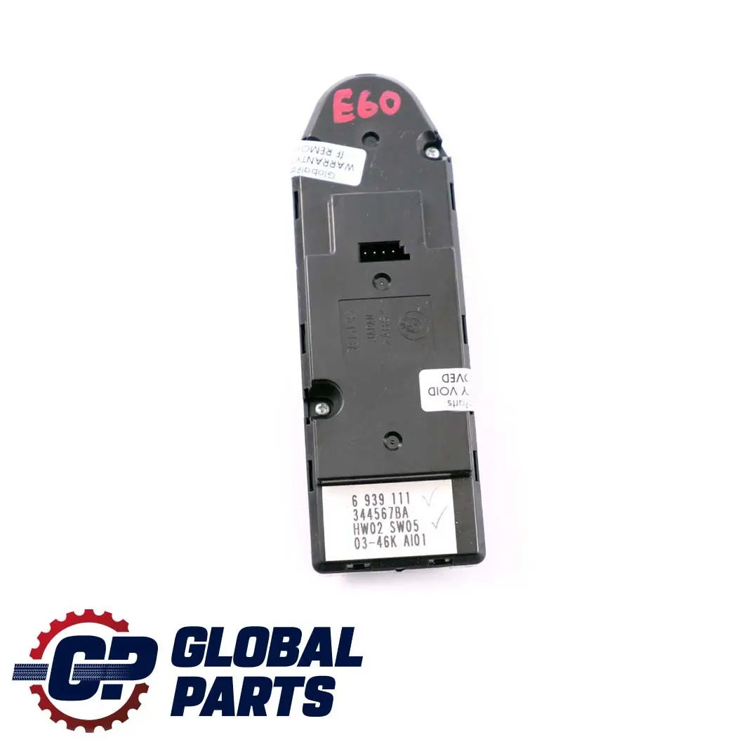 Interruttore anteriore alzacristalli lato guida per BMW E60 E61 con numero di parte 6939111 BMW E60 E61 Interruttore anteriore alzacristalli lato guida - SKU 6951925 - Numero di parte 6939111