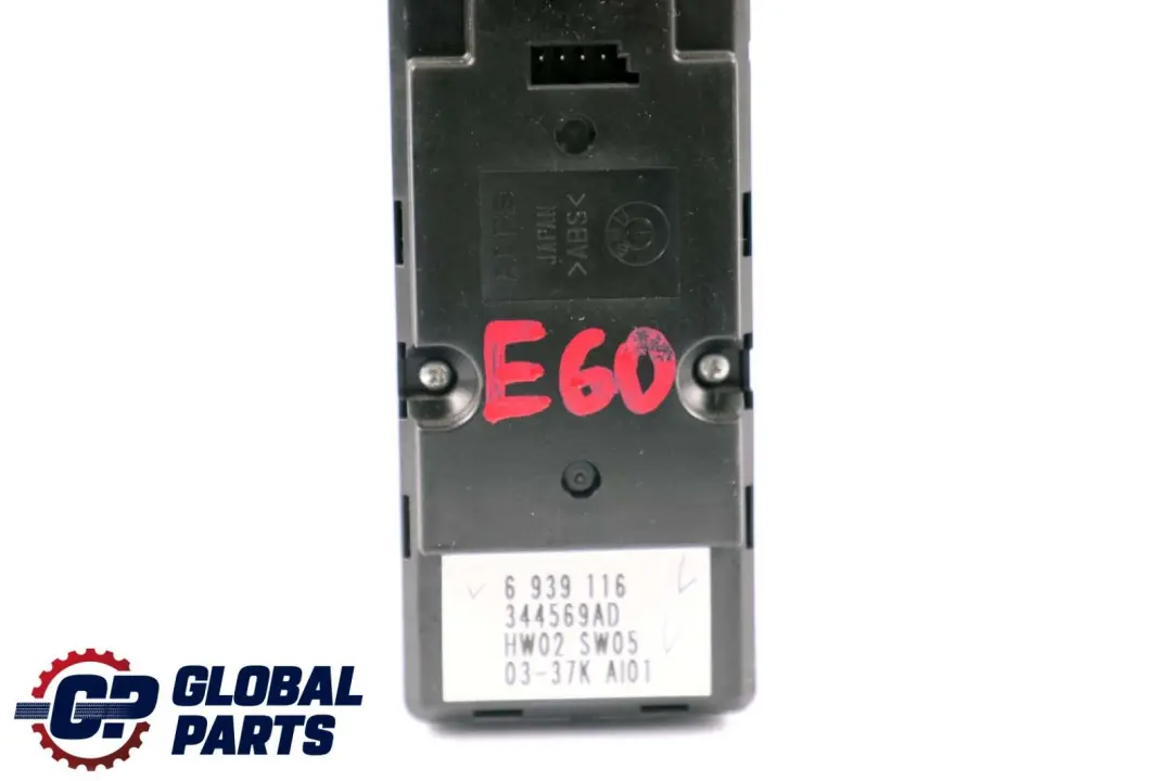 Switch Window Lifter Driver's Side Right O/S to BMW 5 Series E60 E61 with Part number 6939116 BMW 5 Series E60 E61 Switch Window Lifter Driver's Side Right O/S - SKU 6951931 - Part number 6939116