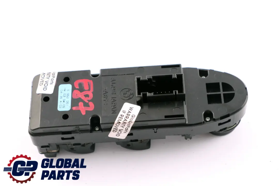 Interruptor Elevalunas Lado Conductor Derecho para BMW E87 E87N con número de pieza 6952051 BMW E87 E87N Interruptor Elevalunas Lado Conductor Derecho - SKU 6952051 - Número de pieza 6952051