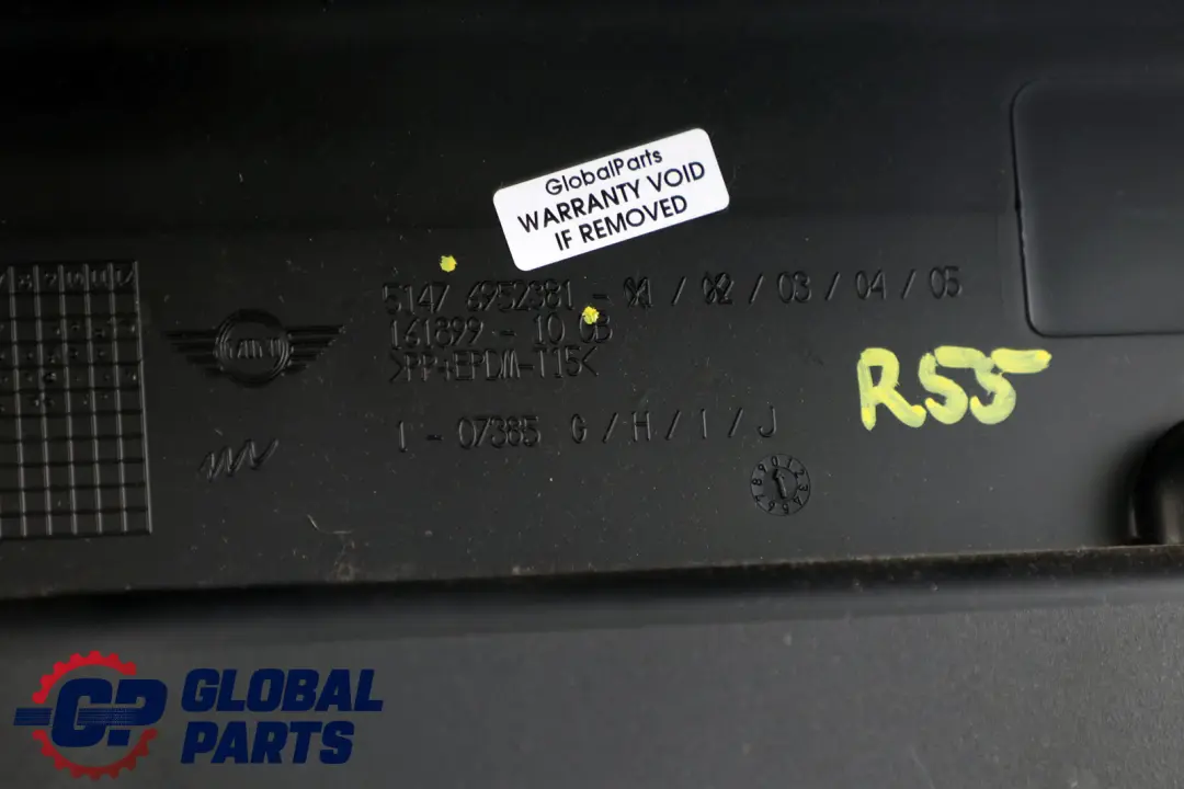 Blende Ladekante für Mini Clubman R55 mit Teilenummer 6952381 Mini Clubman R55 Blende Ladekante - SKU 6952381 - Teilenummer 6952381