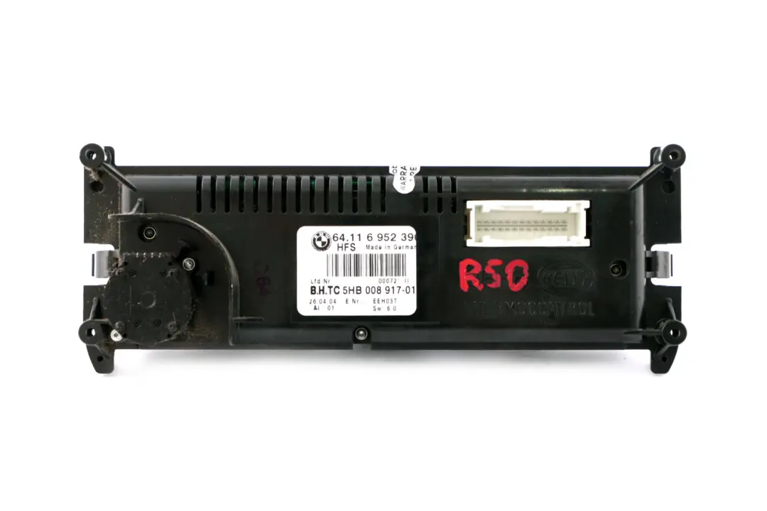 Heater Control Panel Air Conditioning to Mini R50 R52 R53 Automatic with Part number 6962470 Mini R50 R52 R53 Automatic Heater Control Panel Air Conditioning - SKU 6952390 - Part number 6962470