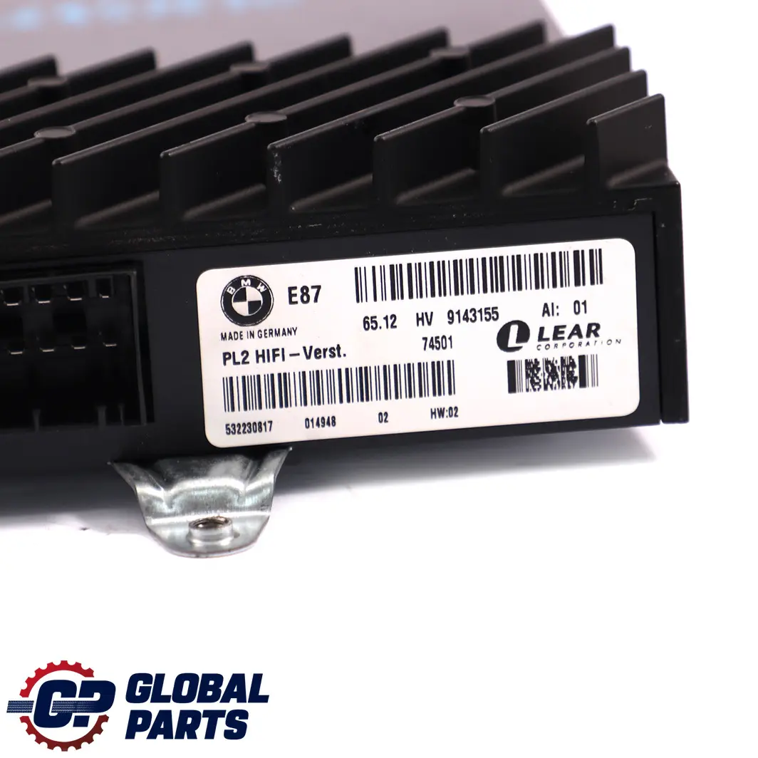 Amplificateur systeme hifi PL2 9143155 pour BMW 1 Serie e81 e87 e87n LCI à propos du numéro de pièce 6952630 BMW 1 Serie e81 e87 e87n LCI Amplificateur systeme hifi PL2 9143155 - SKU 6952630 - Numéro de pièce 6952630