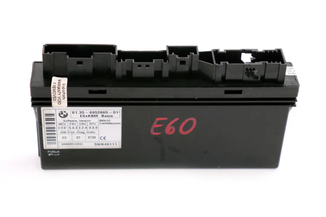 BMW 5 6 Seria E60 E63 E64 Moduł Sterowania Nadwoziem ECU - SKU 6952665 - Numer Części 9176069