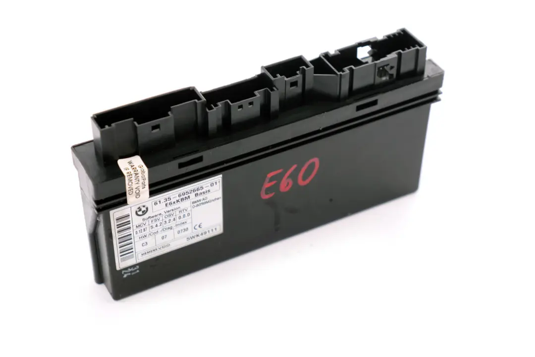Seria E60 E63 E64 Moduł Sterowania Nadwoziem ECU do BMW 5 6 o numerze 9176069 BMW 5 6 Seria E60 E63 E64 Moduł Sterowania Nadwoziem ECU - SKU 6952665 - Numer Części 9176069