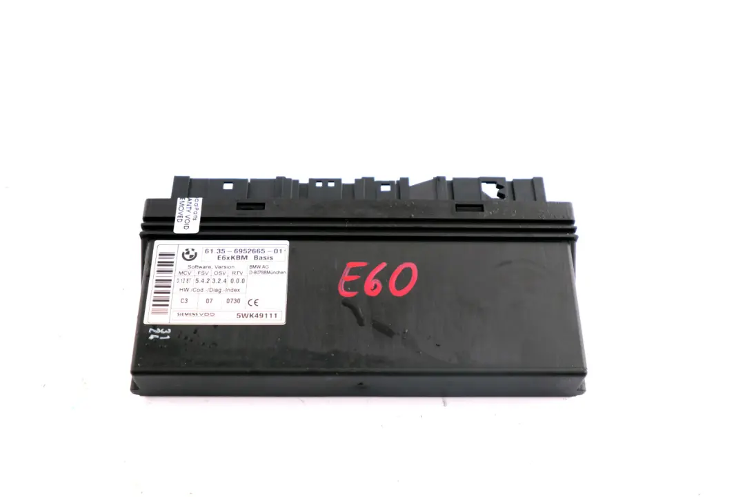 Seria E60 E63 E64 Moduł Sterowania Nadwoziem ECU do BMW 5 6 o numerze 9176069 BMW 5 6 Seria E60 E63 E64 Moduł Sterowania Nadwoziem ECU - SKU 6952665 - Numer Części 9176069