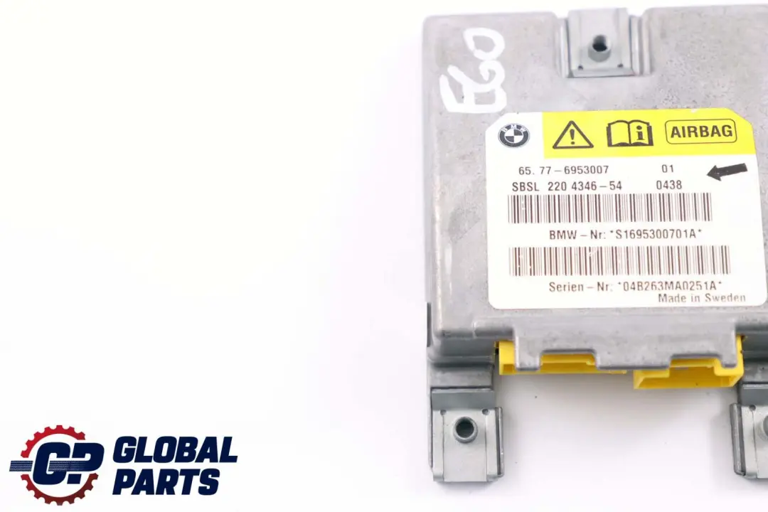 BMW E60 E61 E63 Sensor Airbag Pilar B Izquierdo - SKU 6953007 - Número de pieza 6953007