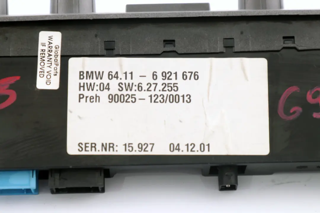 Bedienteil Klimaautomatik für BMW 7 er E65 mit Teilenummer 6953185 BMW 7 er E65 Bedienteil Klimaautomatik - SKU 6953185 - Teilenummer 6953185