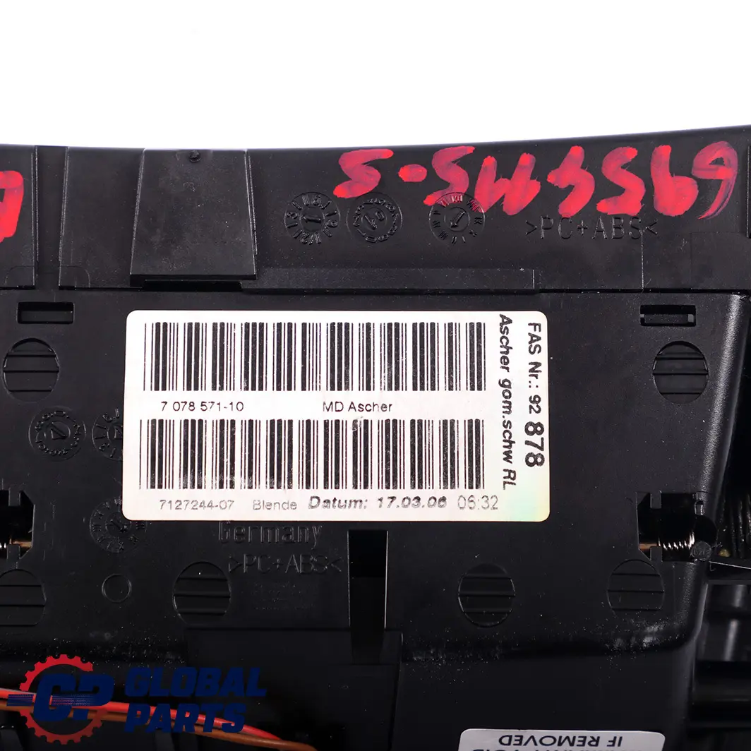 BMW 1 5 E87 Calcinateur Avant Gomera Noir 7078571 - SKU 6954115-5 - Numéro de pièce 6954115
