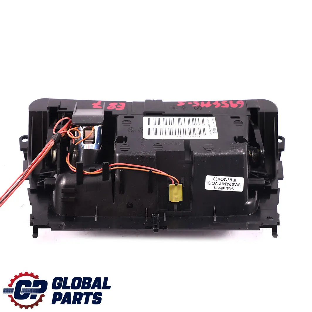 Cenicero cubierta Gomera Negro frontal 7078571 para BMW 5 E87 con número de pieza 6954115 BMW 5 E87 Cenicero cubierta Gomera Negro frontal 7078571 - SKU 6954115-5 - Número de pieza 6954115