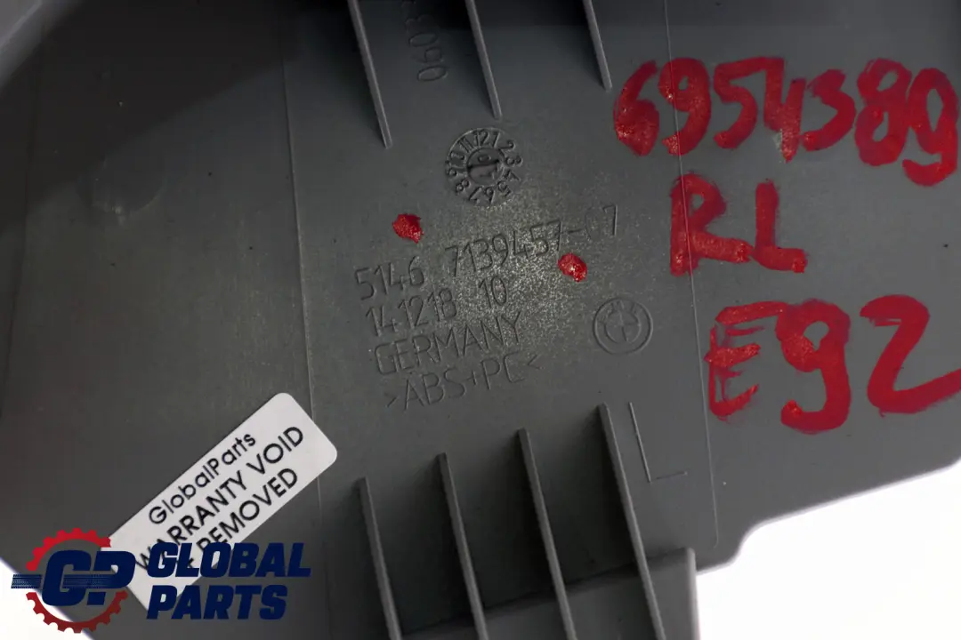 Belt Reel Seat Rear Left Grey N/S to BMW 3 Series E92 E92 LCI Cover with Part number 6954389 BMW 3 Series E92 E92 LCI Cover Belt Reel Seat Rear Left Grey N/S - SKU 6954389 - Part number 6954389