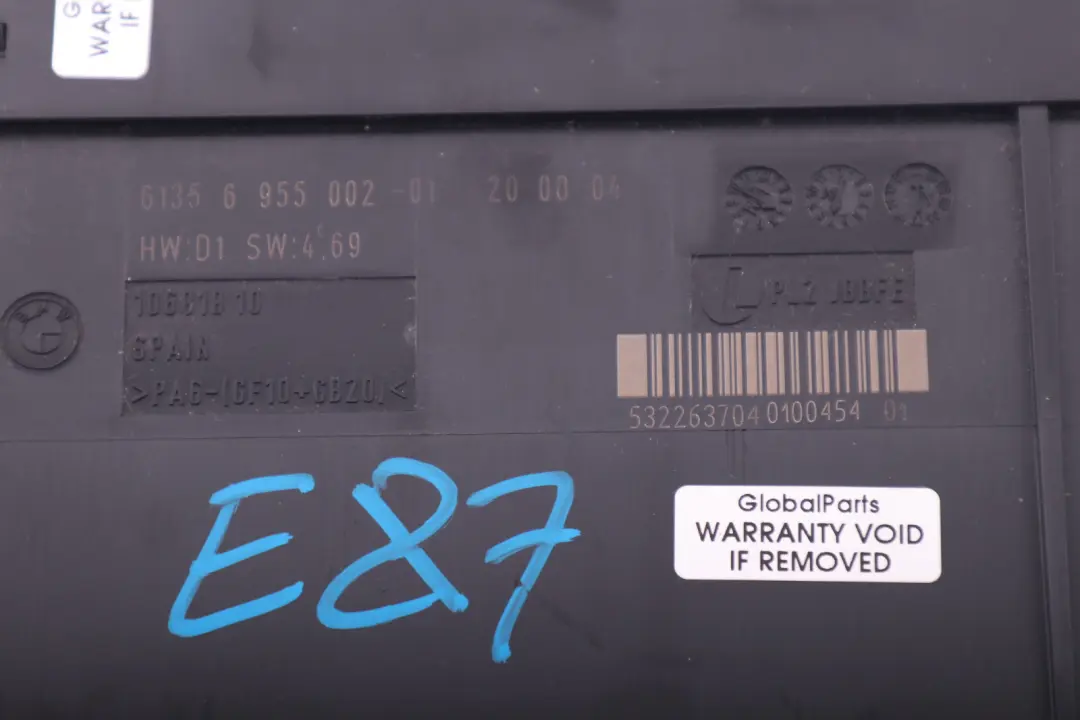 Reihe e87 ECU Karosseriesteuergerät 6135 für BMW 1 mit Teilenummer 6955002 BMW 1 Reihe e87 ECU Karosseriesteuergerät 6135 - SKU 6955002 - Teilenummer 6955002