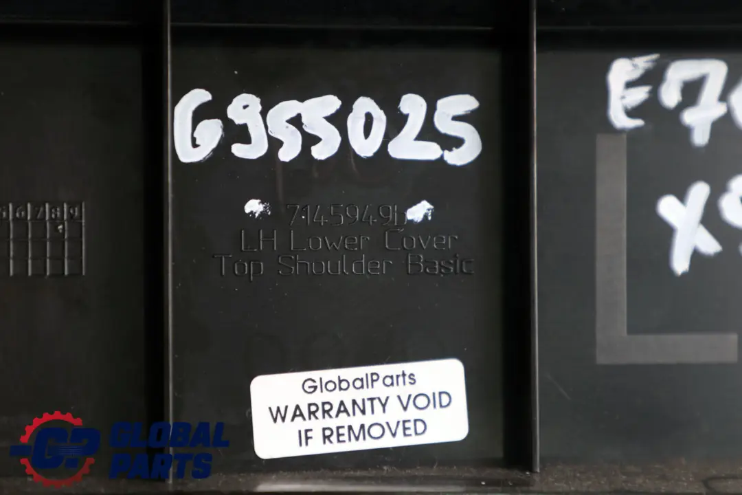 Rail Maletero Izquierdo N/S para BMW X5 E70 con número de pieza 6955025 BMW X5 E70 Rail Maletero Izquierdo N/S - SKU 6955025 - Número de pieza 6955025