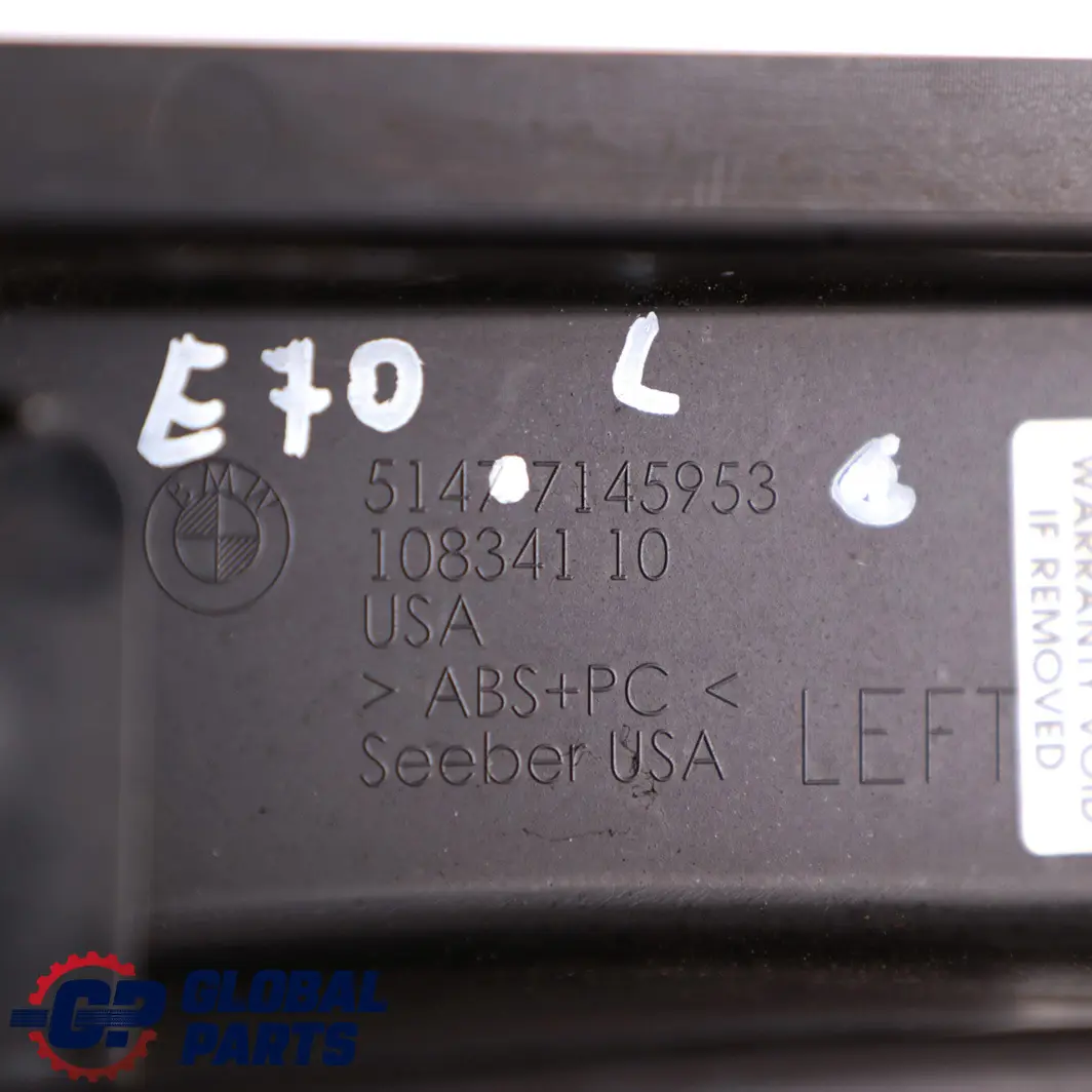 Abdeckung D-Säule Säule Unten Trim Links N/S Schwarz für BMW X5 E70 mit Teilenummer 7145953 BMW X5 E70 Abdeckung D-Säule Säule Unten Trim Links N/S Schwarz - SKU 6955027 - Teilenummer 7145953