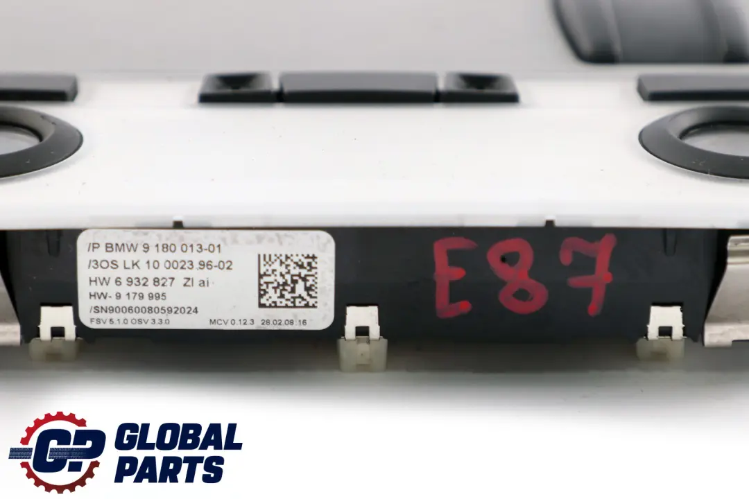 BMW 1 Series E81 E82 E87 E87N LCI Front Switch Unit Roof Light Alaskagrau Grey - SKU 6955276 - Part number 6955276