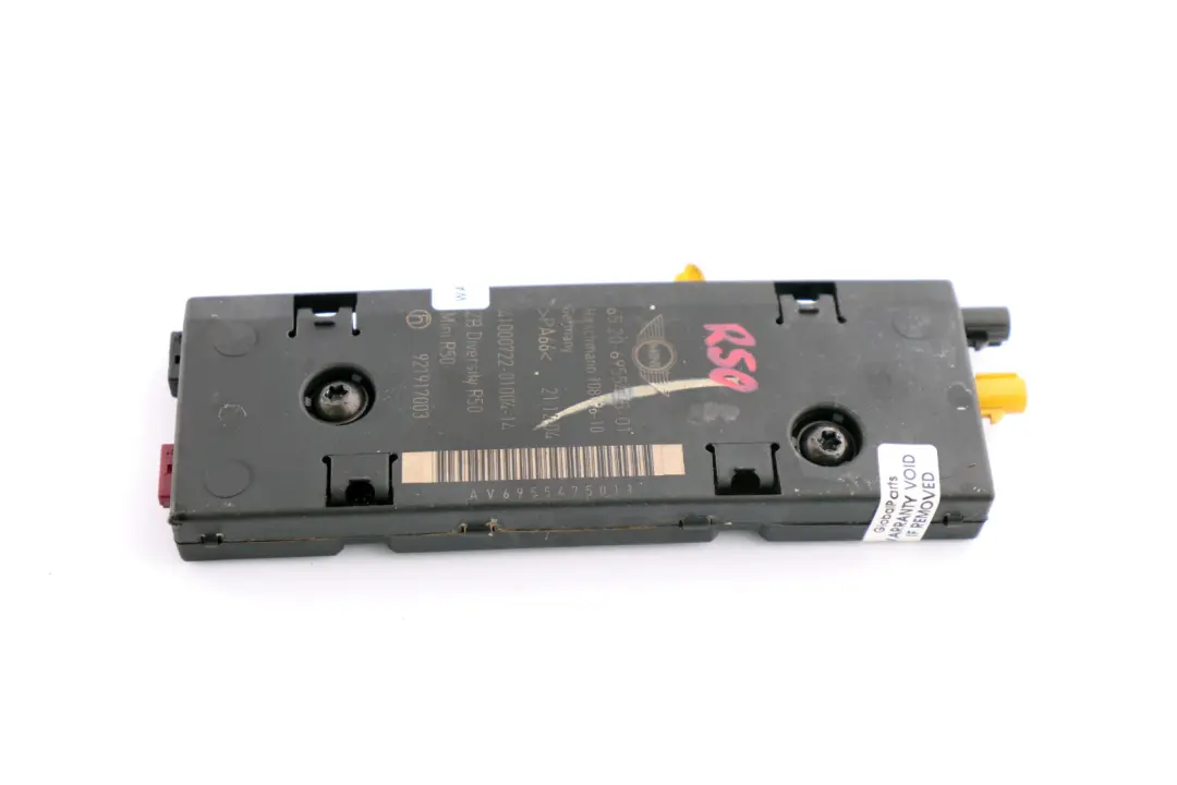 Aerial Antenna Amplifier Diversity Module to BMW Mini Cooper R50 R52 with Part number 6955475 BMW Mini Cooper R50 R52 Aerial Antenna Amplifier Diversity Module - SKU 6955475 - Part number 6955475