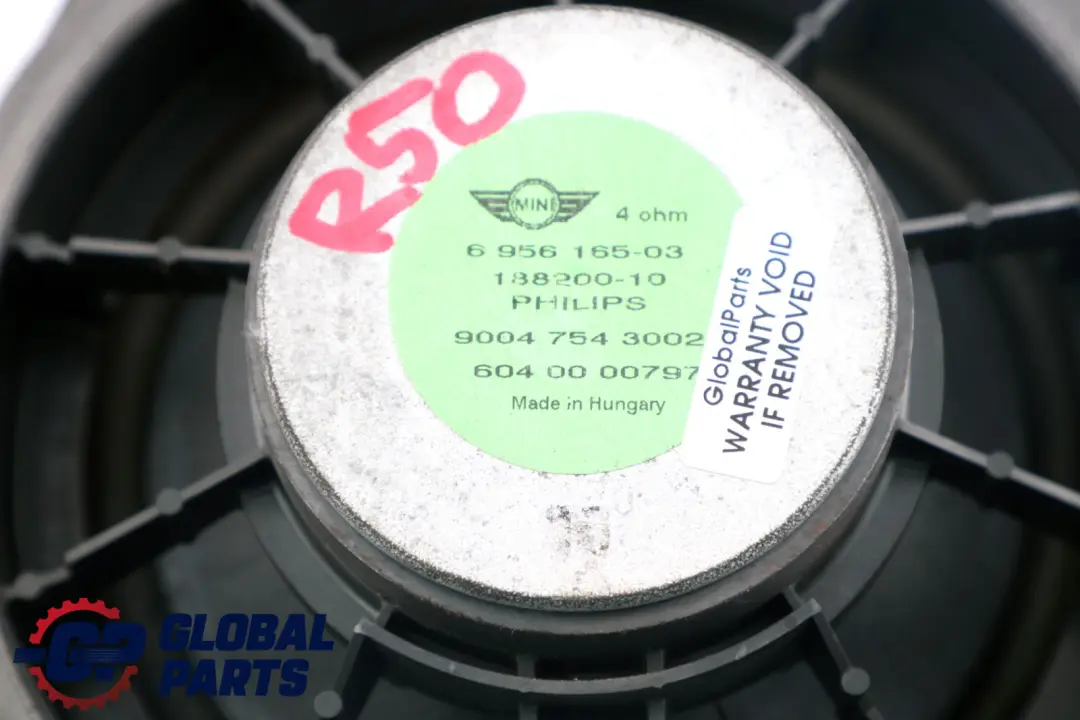 Altavoz Delantero Altavoz 9143271 para Mini Cooper R50 R52 R53 con número de pieza 6956165 Mini Cooper R50 R52 R53 Altavoz Delantero Altavoz 9143271 - SKU 6956165 - Número de pieza 6956165