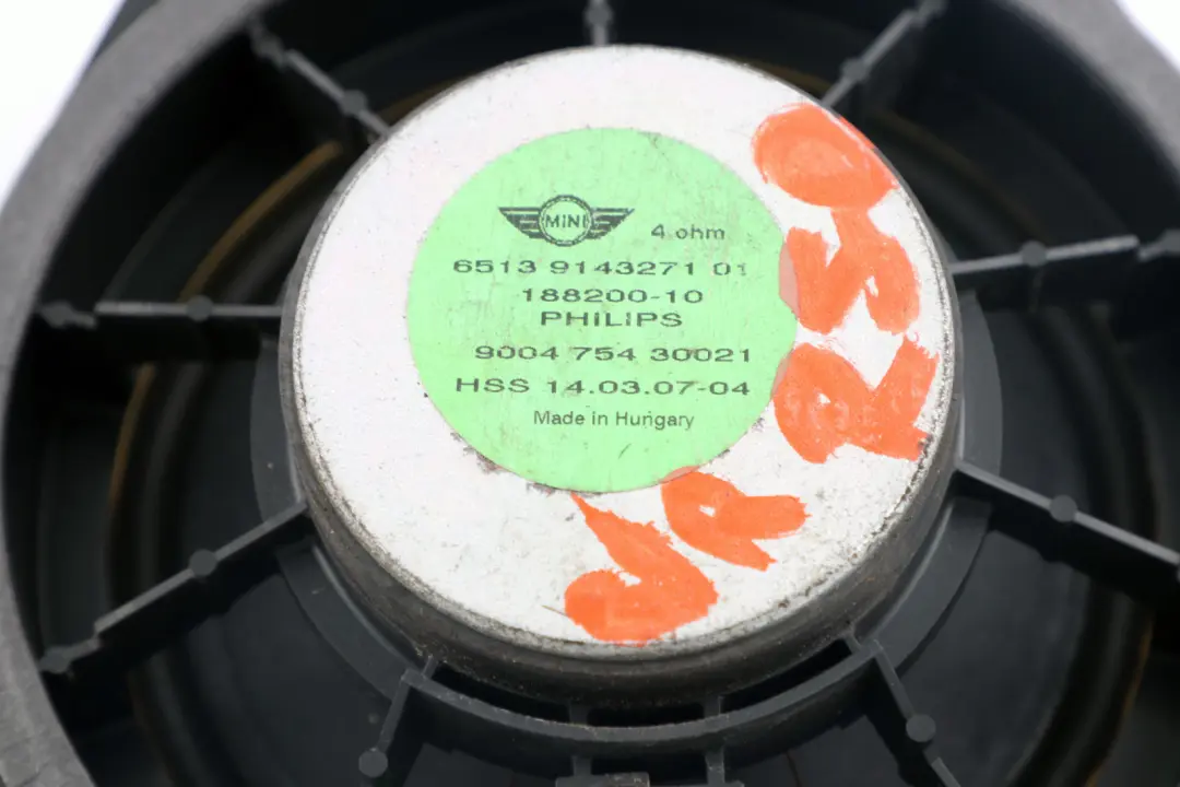 Altoparlante Frontale Porta 9143271 per Mini Cooper R50 R52 R53 con numero di parte 6956165 Mini Cooper R50 R52 R53 Altoparlante Frontale Porta 9143271 - SKU 6956165 - Numero di parte 6956165