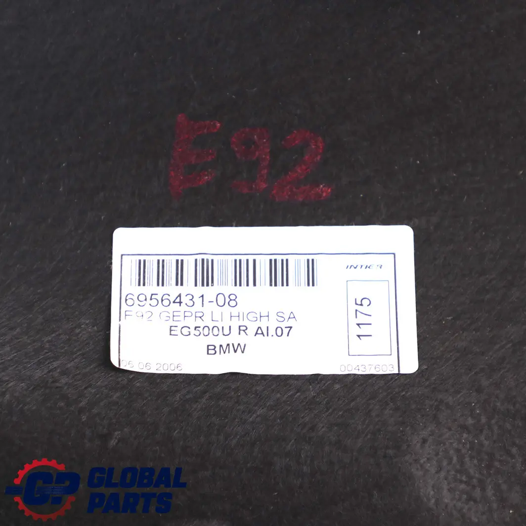 Panneau de garniture de coffre gauche Luggage pour BMW E92 Coupe à propos du numéro de pièce 6956431 BMW E92 Coupe Panneau de garniture de coffre gauche Luggage - SKU 6956431 - Numéro de pièce 6956431