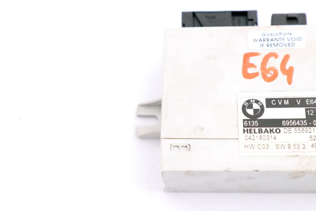 BMW 6 Series E64 E64N Cabrio Convertible Folding Top Roof ECU Module - SKU 6956435 - Part number 7209145