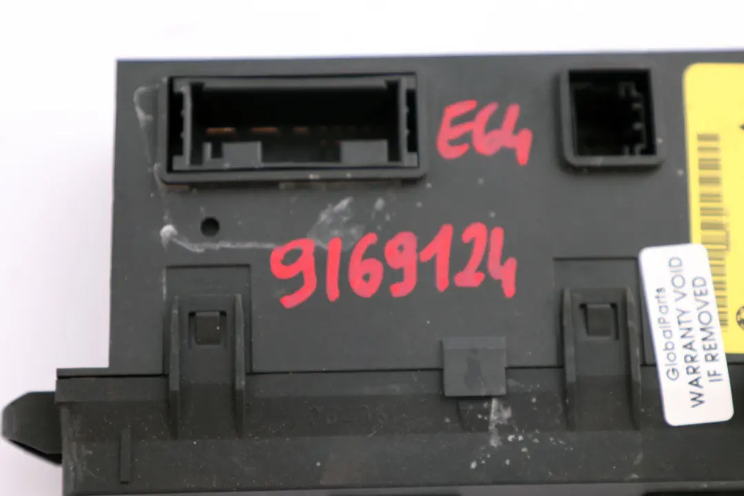 BMW E64 Cabrio Convertible Centre Console Panel Switch Control Unit - SKU 6956674 - Part number 6956674