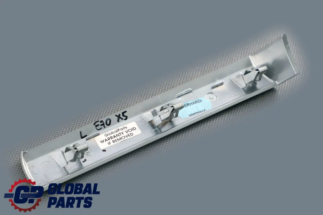 Moldura Decorativa Delantera Izquierda Perlglanz Cromada para BMW X5 E70 X6 E71 con número de pieza 6956691 BMW X5 E70 X6 E71 Moldura Decorativa Delantera Izquierda Perlglanz Cromada - SKU 6956691 - Número de pieza 6956691