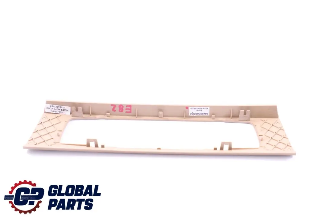 Front Plate Air Conditioner Control Panel Cover Trim to BMW 1 Series E82 with Part number 6956738 BMW 1 Series E82 Front Plate Air Conditioner Control Panel Cover Trim - SKU 6956738 - Part number 6956738