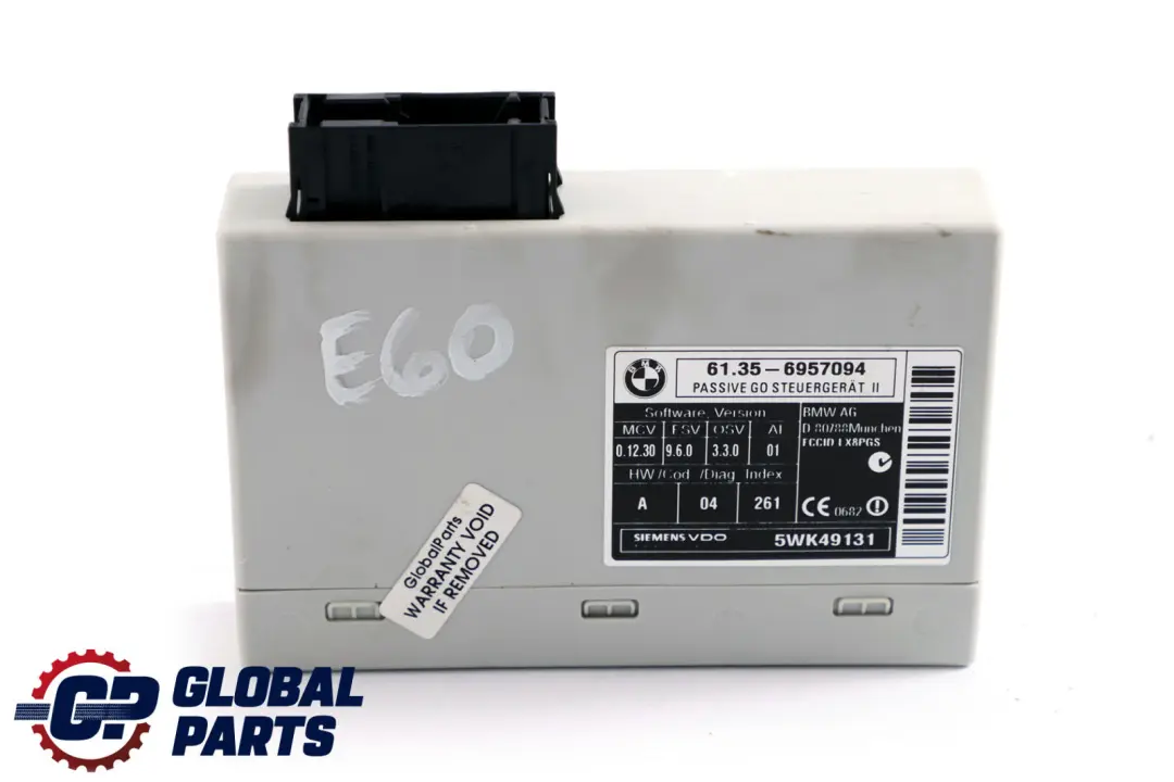 Control Unit Module Passive Go to BMW 5 6 X5 Series E60 E63 E64 E70 with Part number 9134707 BMW 5 6 X5 Series E60 E63 E64 E70 Control Unit Module Passive Go - SKU 6957094 - Part number 9134707
