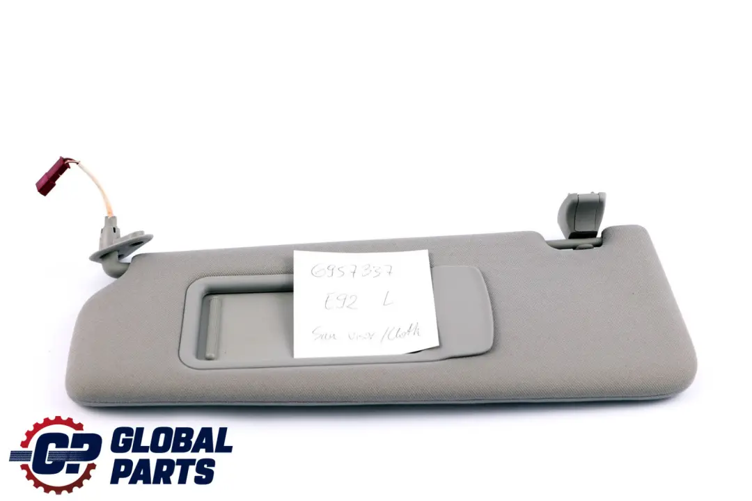BMW 3 Series E92 LCI Cloth Fabric Sun Visor Mirror Grey Left N/S - SKU 6957337 - Part number 6957337