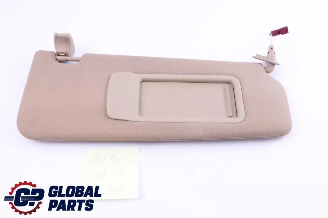 Specchio parasole in tessuto beige destra per BMW Serie 3 E92 LCI con numero di parte 6957340 BMW Serie 3 E92 LCI Specchio parasole in tessuto beige destra - SKU 6957340 - Numero di parte 6957340