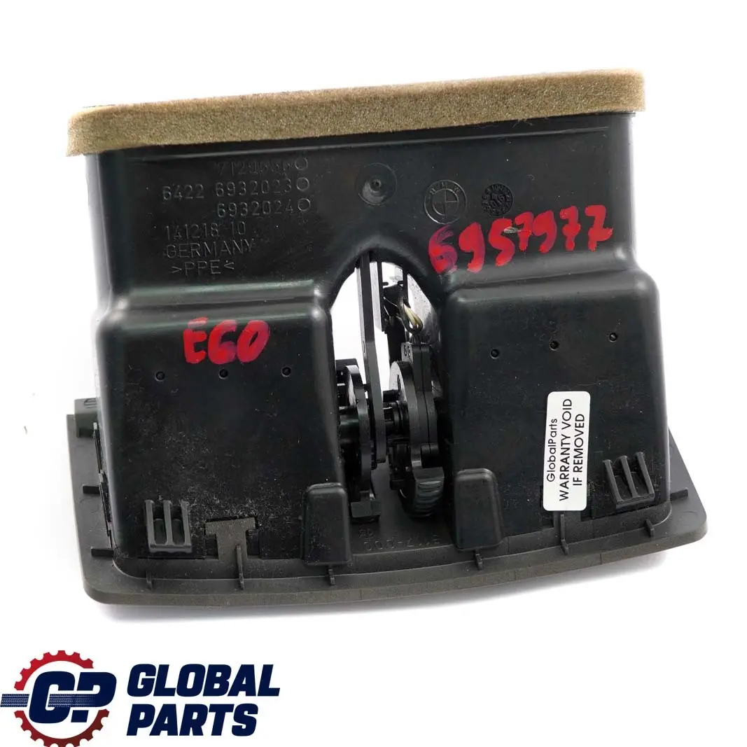 BMW 5 er E60 E61 Frischluftgrill Fondraum Braun 6932023 - SKU 6957977 - Teilenummer 6957977