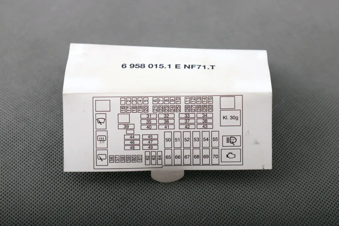 BMW 3 Series E90 Key Map Fuse Grouping Location Allocation - SKU 6958015 - Part number 6958015