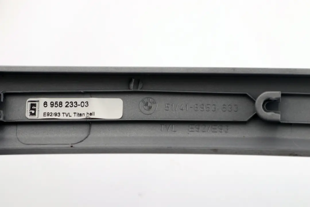 Decor Strip Trim Front Left Door N/S Titan II to BMW 3 Series 1 E92 E93 with Part number 6958233 BMW 3 Series 1 E92 E93 Decor Strip Trim Front Left Door N/S Titan II - SKU 6958233-1 - Part number 6958233